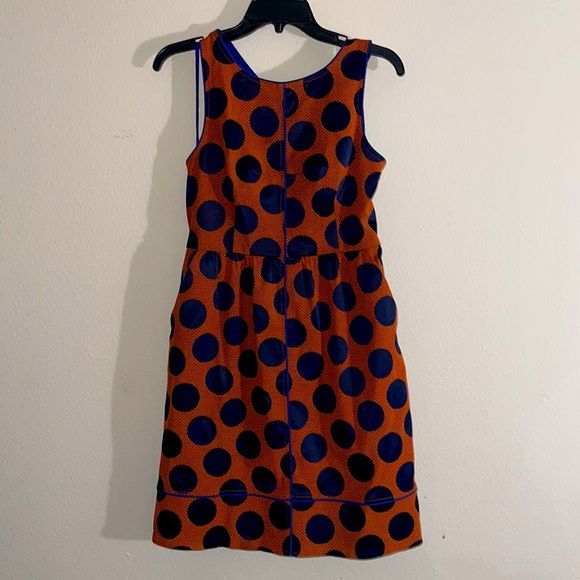 Maeve Orange and Black Polka Dot Dress - Picture 2 of 16